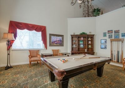 game room with billiards