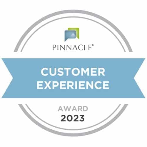 Pinnacle customer experience award in 2023