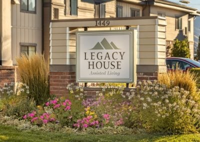 Legacy House welcome sign