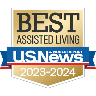 best assisted living 2023-2024 badge awarded by U.S. News