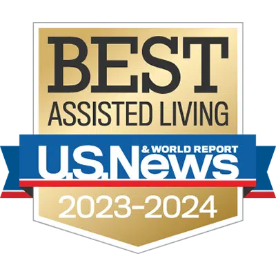 best assisted living 2023-2024 badge awarded by U.S. News