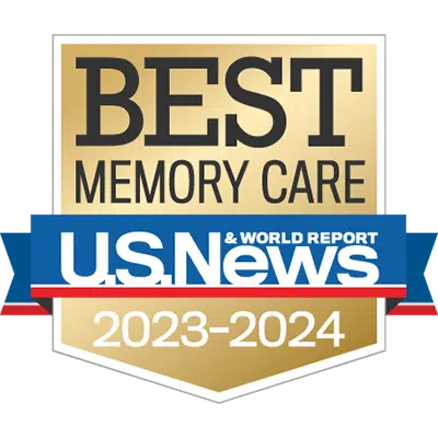 best memory care 2023-2024 badge awarded by U.S. News