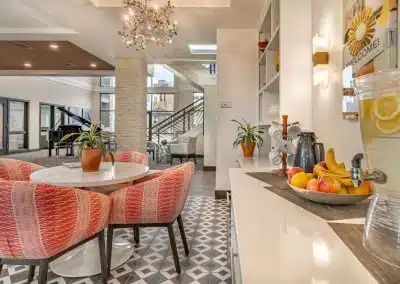 gathering space in lobby