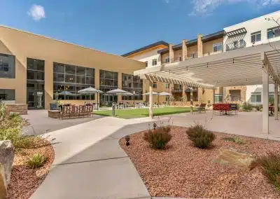 courtyard with patio seating